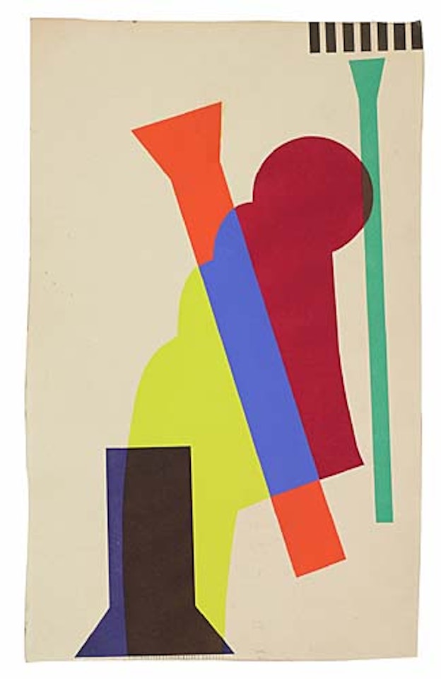 Group of 5 (of 10) color pochoirs: Revolving Doors by Man Ray
