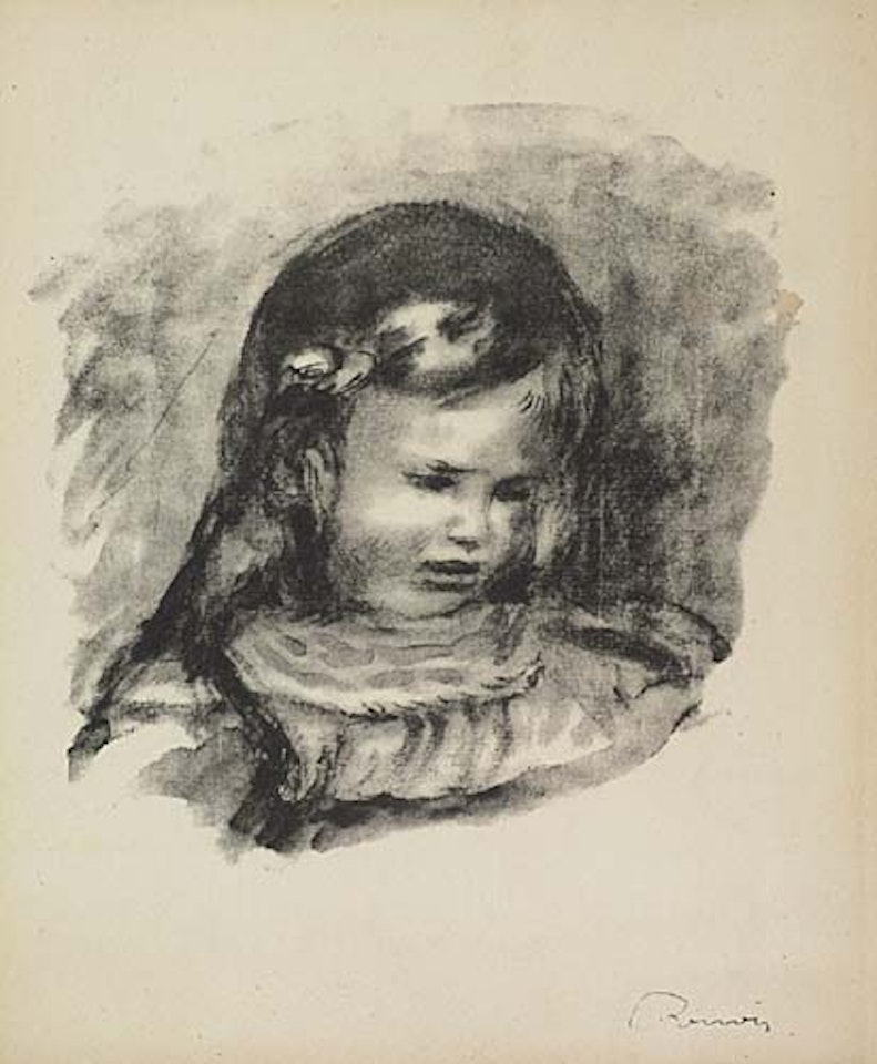Claude Renoir, la tête baisée by Pierre-Auguste Renoir