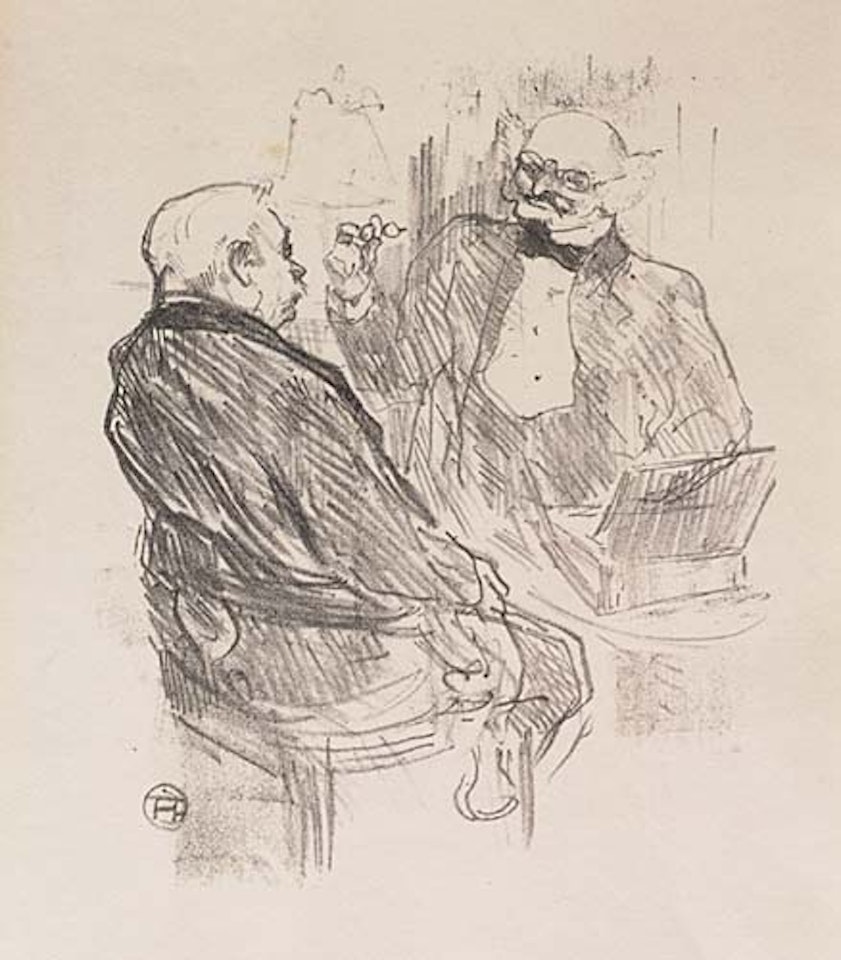 Georges Clemenceau et l'Oculiste Mayer by Henri de Toulouse-Lautrec
