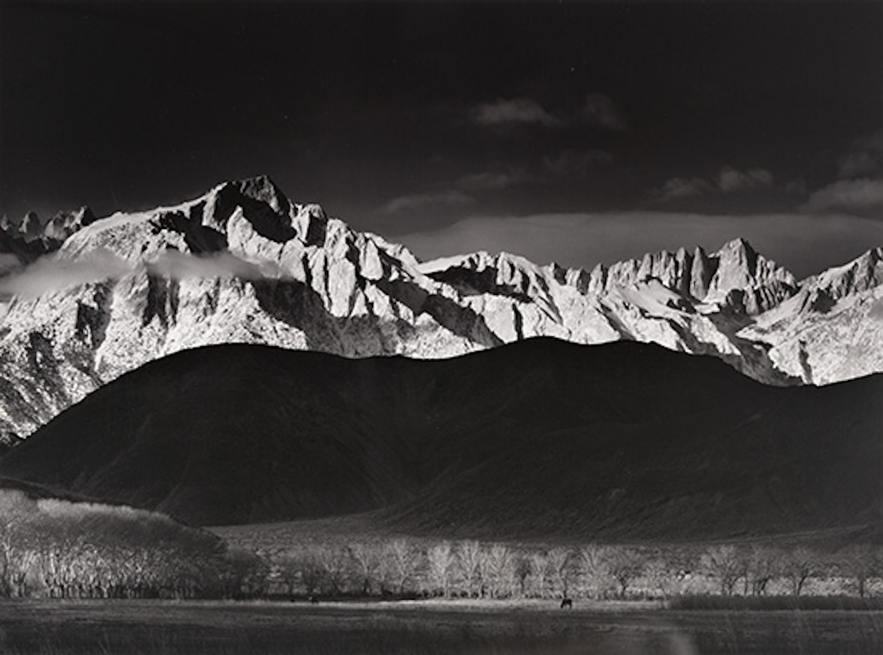 Winter Sunrise, Sierra Nevada, from Lone Pine, California by Ansel Adams
