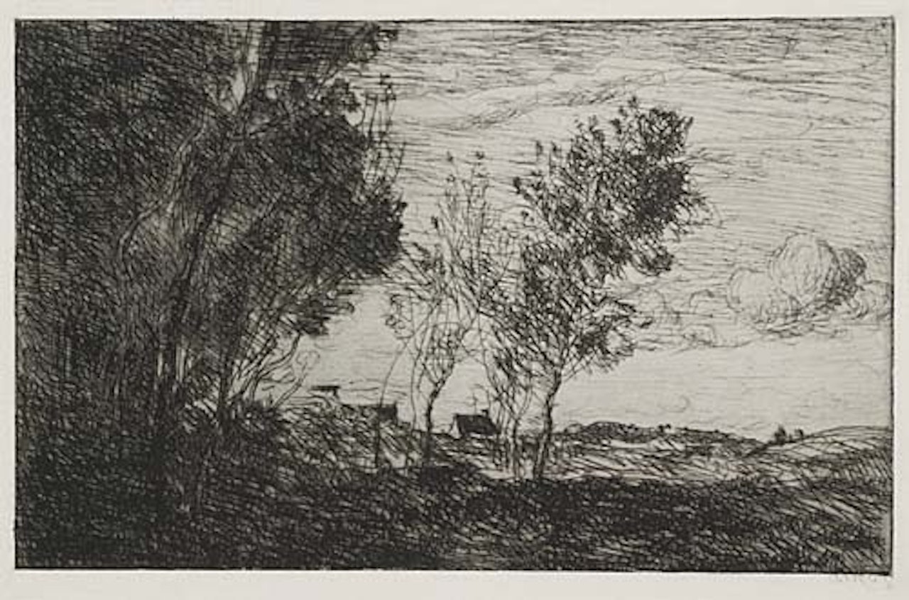 Dans les Dunes, Souvenir du Bois de la Haye by Jean Baptiste Camille Corot