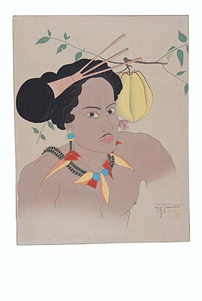 Un Homme de Yap, Ouest Carolines by Paul Jacoulet