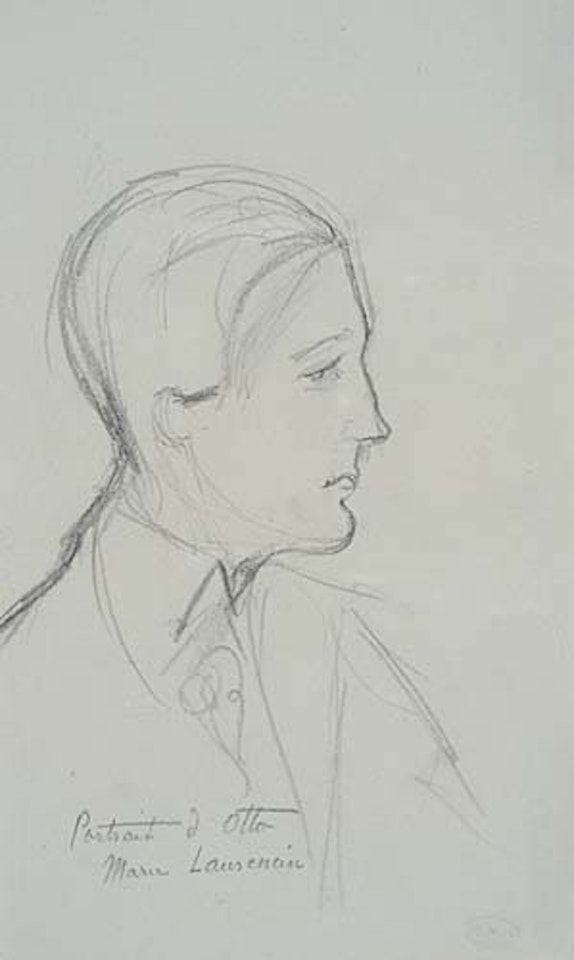 Two pencil drawings. by Marie Laurencin
