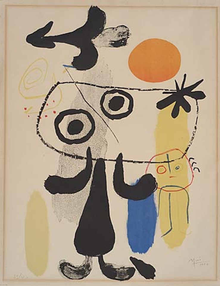 Personnage au Soleil Rouge II by Joan Miró