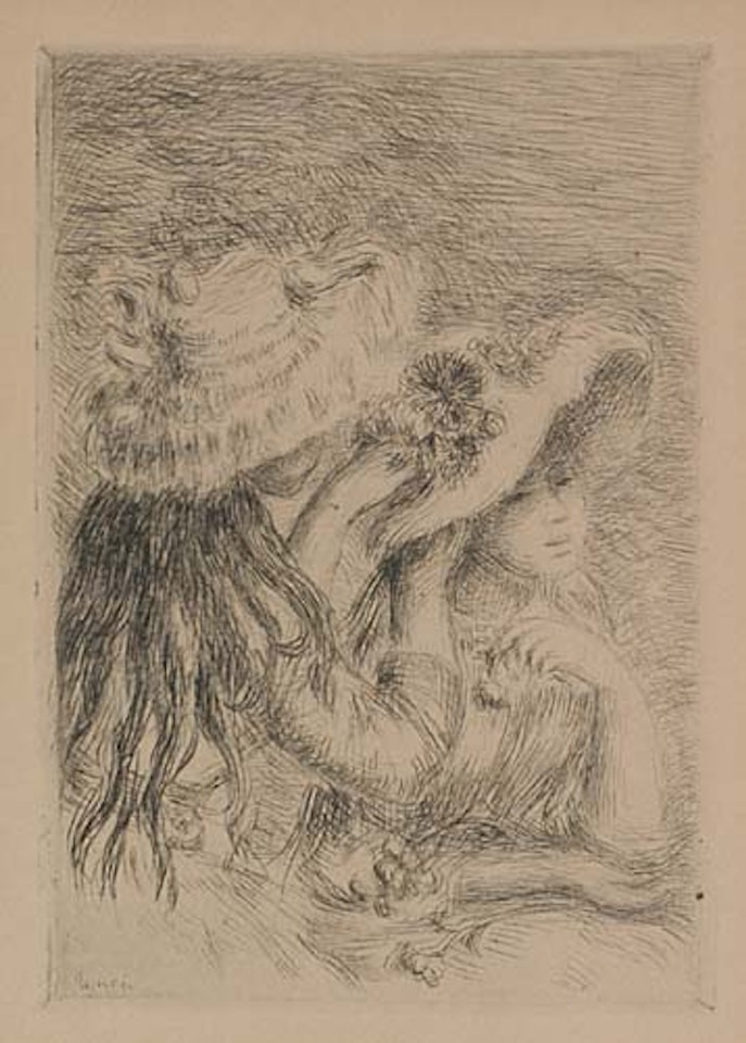 Le Chapeau Épinglé (3e planche). by Pierre-Auguste Renoir