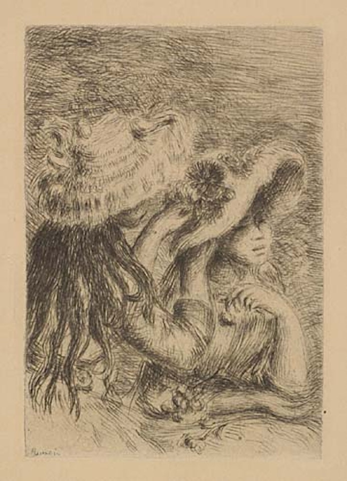 Le Chapeau Épinglé (3e planche). by Pierre-Auguste Renoir