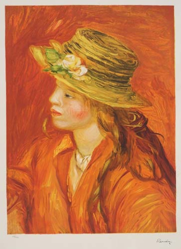 Femme au chapeau de profil by Pierre-Auguste Renoir