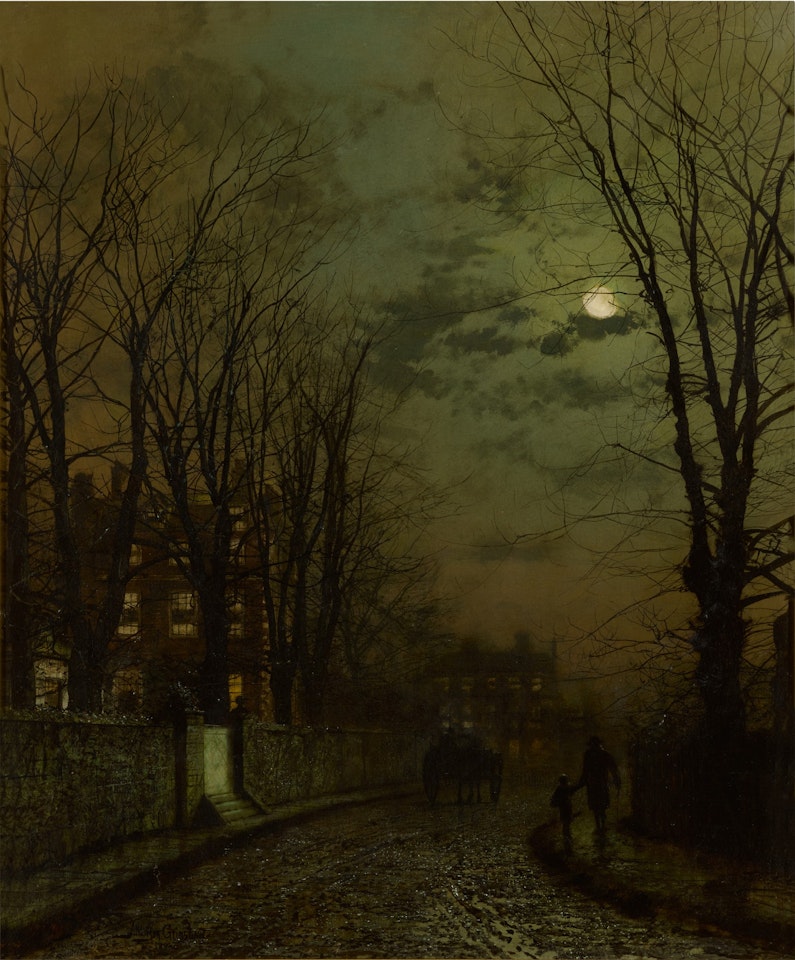 A Yorkshire Road, November by John Atkinson Grimshaw