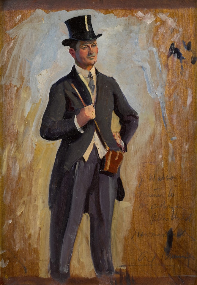 Study of J. Watson, trainer to Mr. Anthony de Rothschild by Alfred James Munnings
