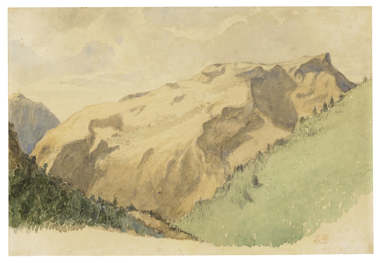 View in the Pyrenees by Eugene Delacroix